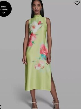 Karl Lagerfeld | Dresses | Karl Lagerfeld Floral Lace Bodice Slip On Dress  | Poshmark